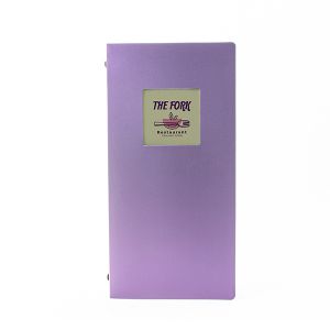 Metallic Purple Plastic Slim Menus (IT910)