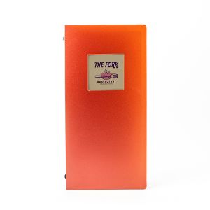 Slim Galaxy Orange Plastic Menus (IT906)