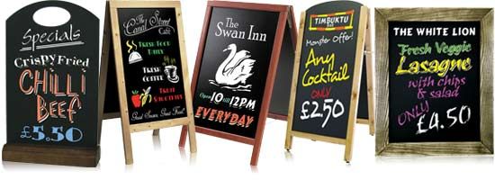 Chalk and blackboards idela for restaurants, pubs and clubs