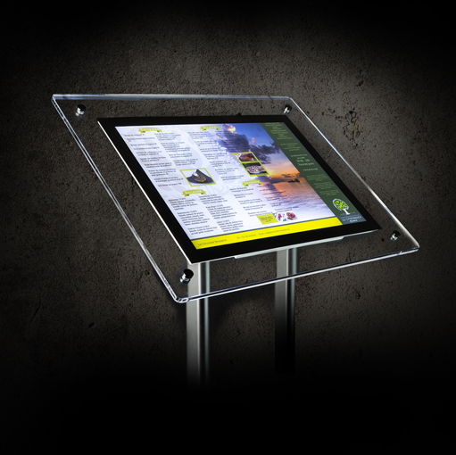 Menu cases for next day delivery, free stand and wall mounted, for interior or exterior use.
