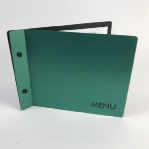 A5 Metallic Green Screw Fix Menus (IT29)