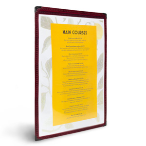 a3 menu, large menu, large restaurant menu, landscape menu, sideways restaurant menu, landscape restaurant menu.