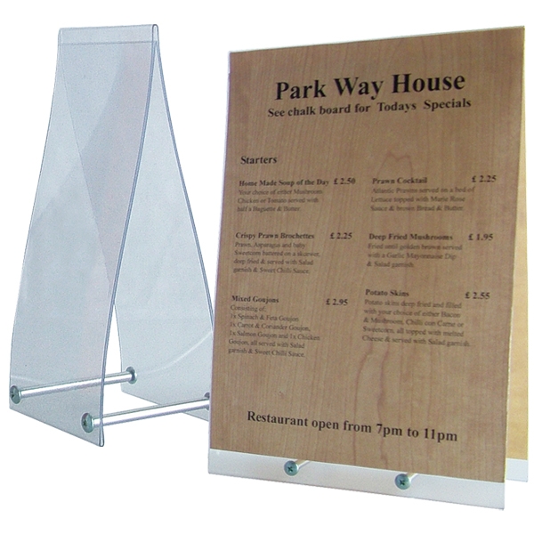 Store PUJIANG 5Pack Acrylic Sign Holder 8.5 x 11 Inches for Table Top Display Stand T Shape Double Sided Poster Menu Clear Sign Holder for Office Restaurant Documents Ad Display Photo 
