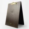 Folding table menus with wooden exterior display & strong metal clipboards