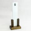 Dark Wood Two Post Riser Exchangeable Number Stands (IT720)