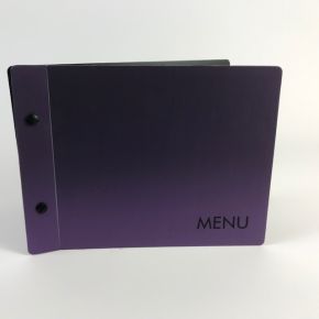 A5 Metallic Purple Screw Fix Menus - SI52