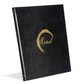 Tactile faux leather menus with a high quality finish that is personalised with your logo. Highly durable and a fully customised menu display that will provide years of service.