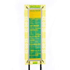 Crystallite Printed Veritcal Menu stand