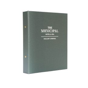 Water resistant visitors information folders, fabric folder for hotel, guest or conference.