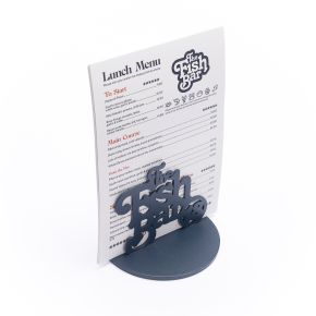 Custom Metal Table Menu Display