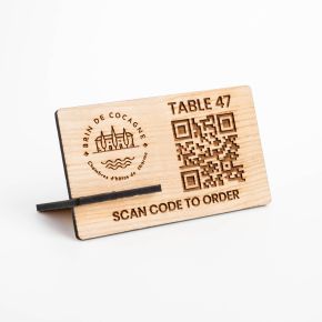 Wooden QR Table Stand