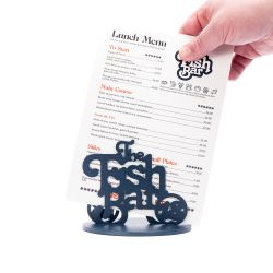 Custom Metal Table Menu Display