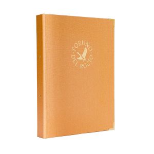 Water resistant visitors information folders, fabric folder for hotel, guest or conference.