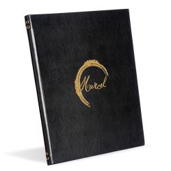 Tactile faux leather menus with a high quality finish that is personalised with your logo. Highly durable and a fully customised menu display that will provide years of service.