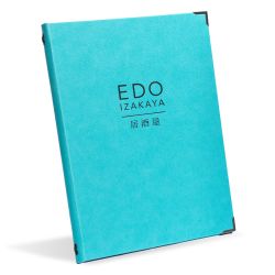 Hanbmade faux leather restaurant menu covers with a luxury textured finish
