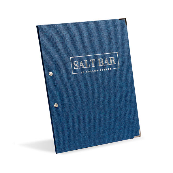 Debossed Amsterdam Menu in clay