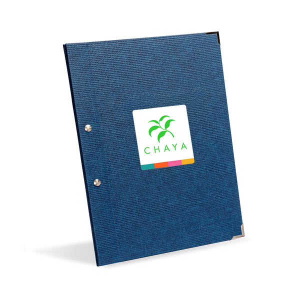 Clay Amsterdam Menu with a printed Metal plate