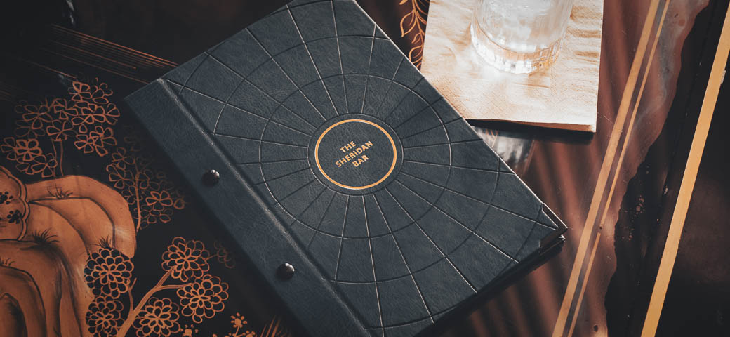 Leather effect menu case