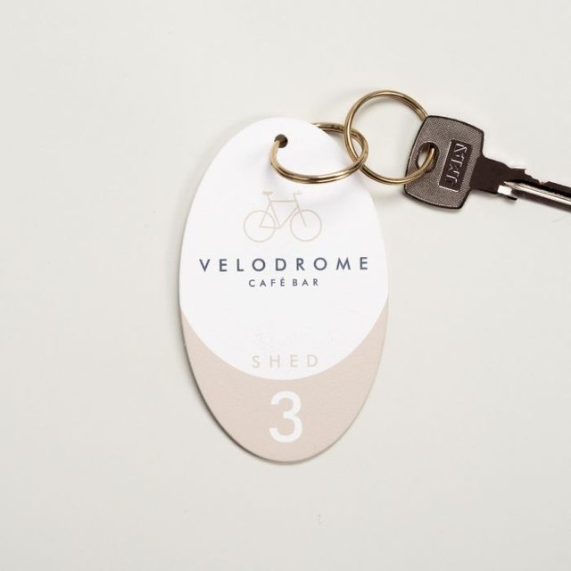 Personalised numbered Velodrome keyring